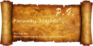 Parovsky Ildikó névjegykártya